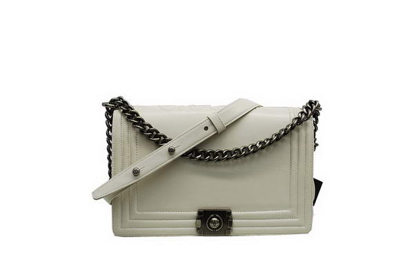7A Fashion Chanel A30159 Offwhite Leather Le Boy Flap Shoulder Bag Online